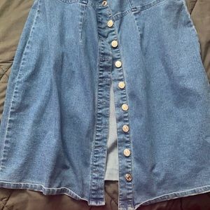Forever 21+, blue Jean button down dress